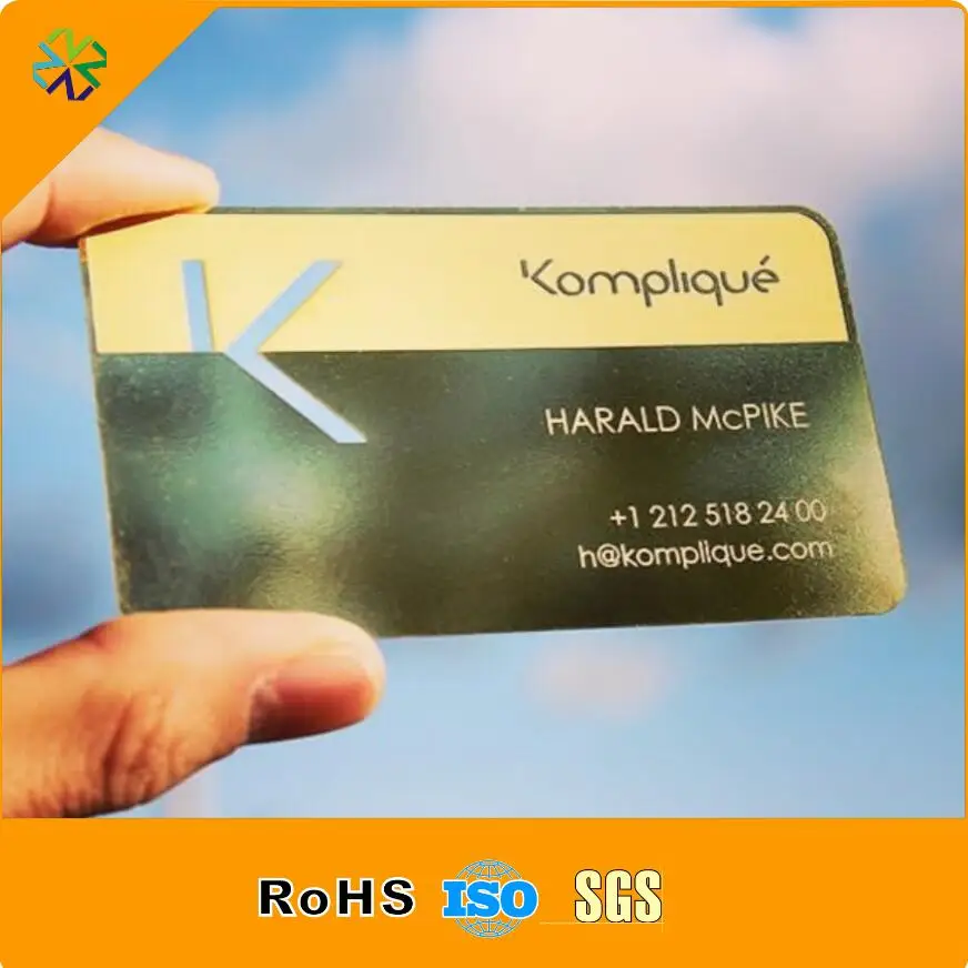 Customized Stainless Steel gold Metal Business Card