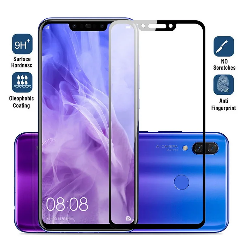 6D Tempered Glass Case For Huawei P20 Pro Honor 9 9i Lite Mate 20 10 NOVA 3E 3i 2i 3 Y6 Y7 Y9 2019 Screen Protective Cover | Мобильные