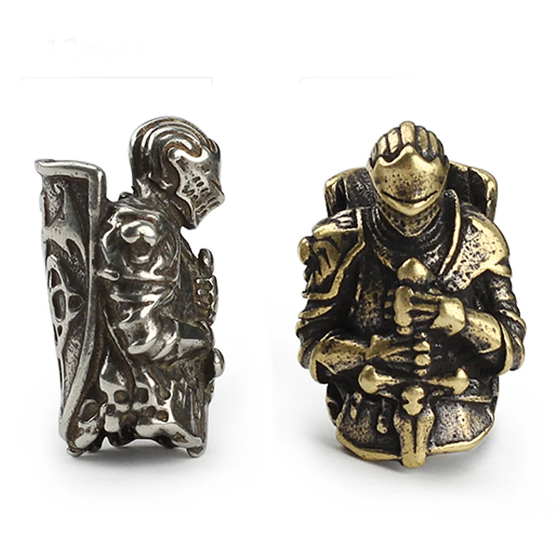 EDC DIY нож бусины подвеска винтажный цвет латунь уличные инструменты Armour Knight бусы