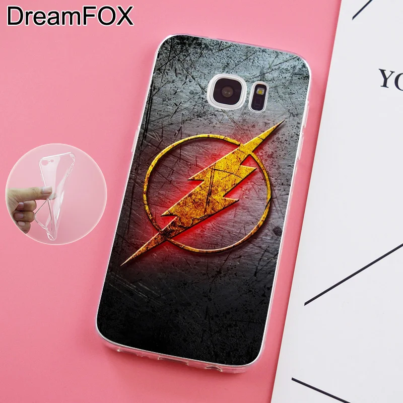 DREAMFOX K226 The Flash Superhero Soft TPU Silicone Case Cover For Samsung Galaxy Note S 6 7 8 9 Edge Plus Grand Prime |