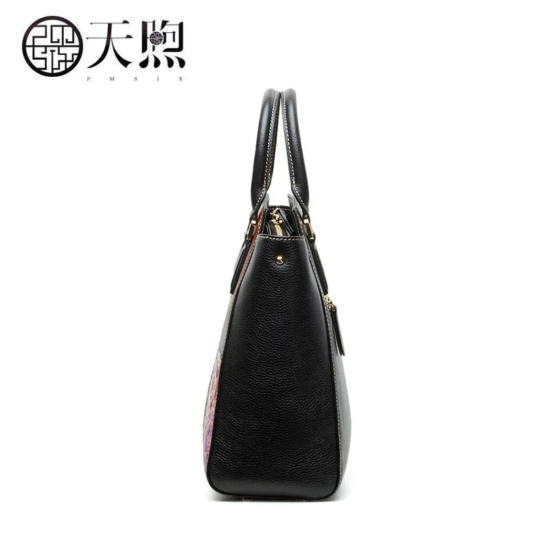 Pmsix оригинальный дизайн кожаная сумка 2018 Новинка Ретро верхний слой воловья кожа