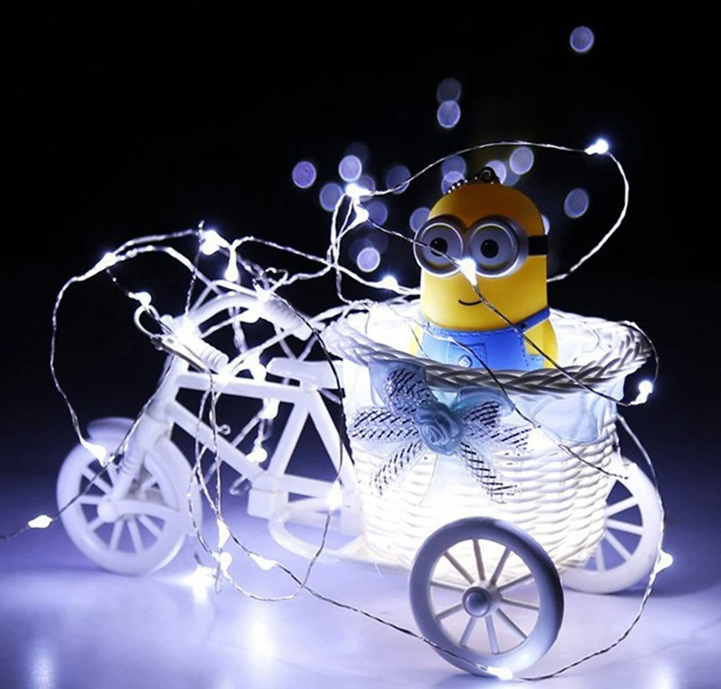 KZKRSR DC 12 V Cooper провод Мини светодиодный Фея свет шнура 10 м 100Led ультратонкий, гибкий лампа рождественское свадебное украшение для дома, сада