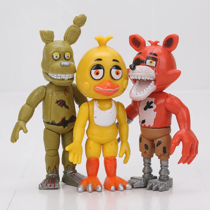 18 шт./компл. с рисунком персонажей из игры «пять ночей в Фредди» «Five Nights At Freddy's», «пять ночей Funtime для пиццы в мире Foxy пять ночей у Фокси» из мультфильма для мальчика, медведь Фредди Ennard Springtrap Фигурки игрушки