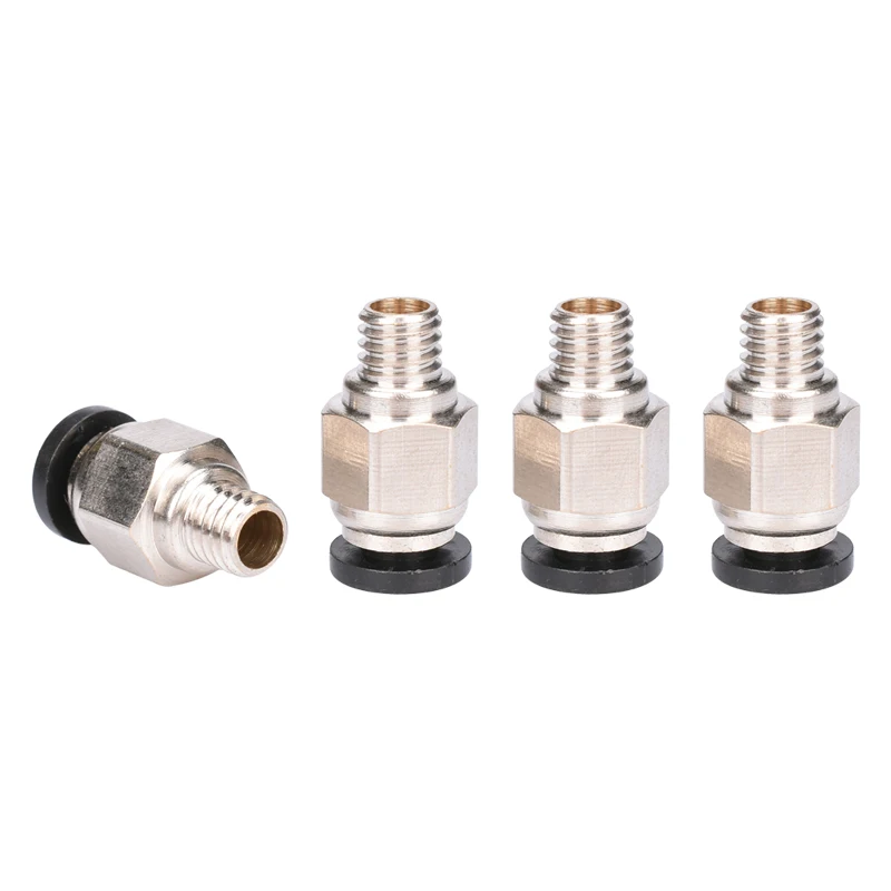PC4-M6 пневматический прямой фитинг разъем для OD 4 мм PTFE трубки 3d принтер Часть reprap J-head hotend