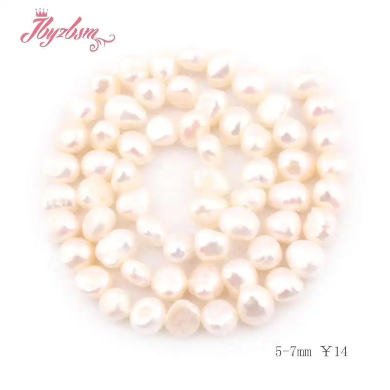 5 7 мм белый Freeform пресноводный жемчуг натуральные камни Натуральный камень