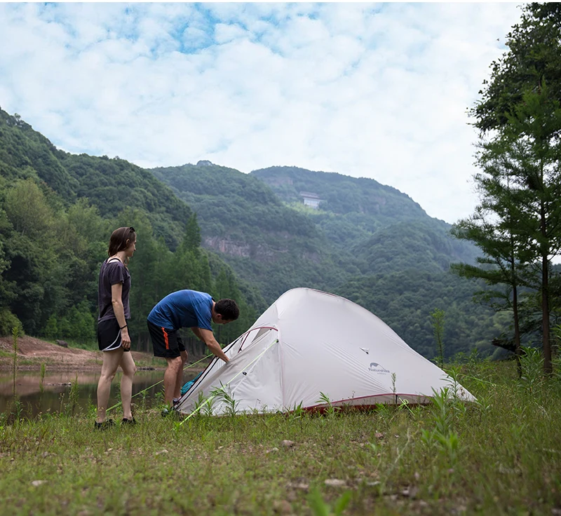 Naturehike обновленный Сверхлегкий Палатка 4 Сезона Двойной слой 1 человек альпинизмом открытый навес анти УФ тент палатки