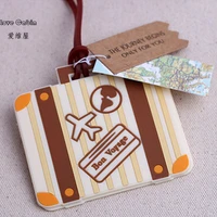 40pcs wedding favor gift and giveaways for guest let the journey begin vintage suitcase luggage tag party souvenir