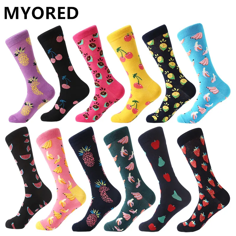 Носки мужские MYORED 12 парт/Лот модные повседневные теплые носки на осень и зиму