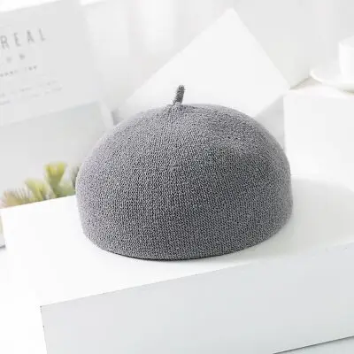 MAERSHEI, летняя женская шапка, берет, дышащая, одноцветная, тыква, шапка, монохромная, для девушек, шляпа, Корейская версия, дикая мода - Цвет: 7 color
