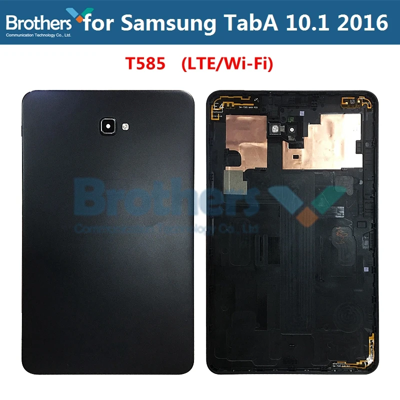 Для Samsung Tab A 10 1 2016 задняя крышка корпус аккумулятора со стеклянными кнопками
