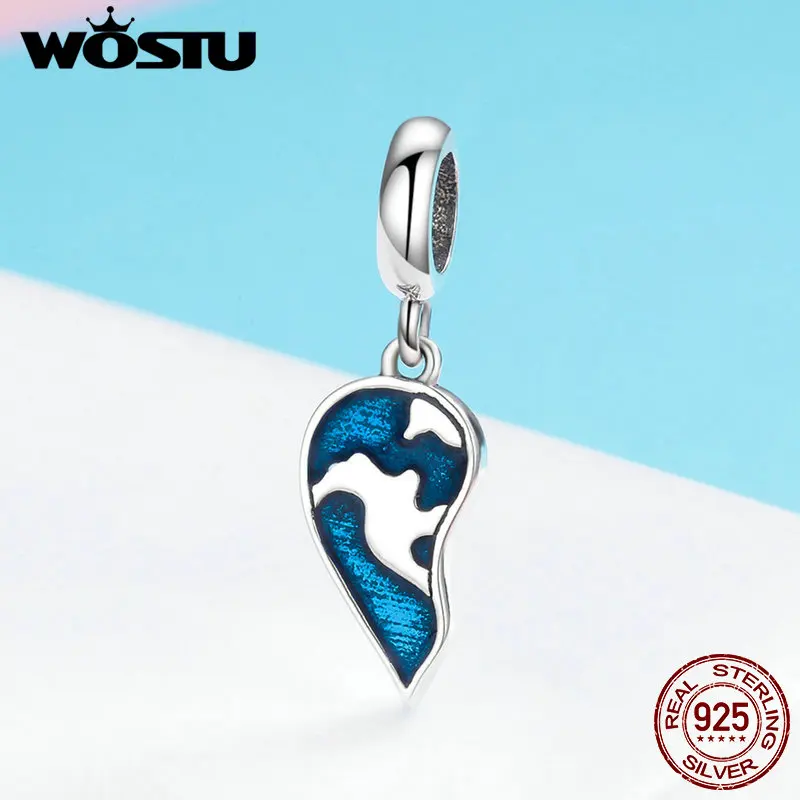 WOSTU Подвеска из настоящего серебра 925 пробы подвеска с подвеской в виде браслета