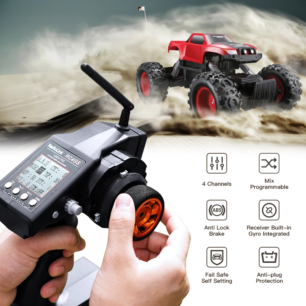 Radiolink RC4GS 2,4 ГГц 4CH емкостно-резистивный передатчик и приемник R6FG гироскопа радио пульт дистанционного управления для автомобиля лодка