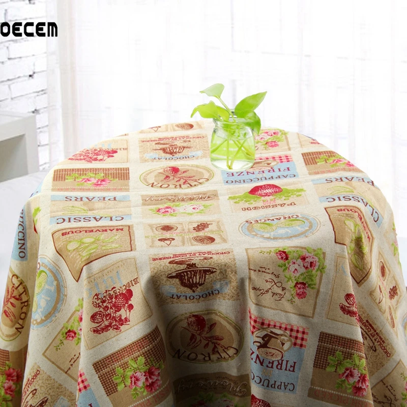 Печатные натурального хлопка Лен Ткань лоскутное белье tissus для дивана Скатерти