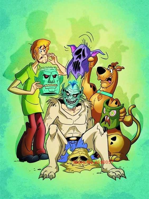 DP-1085-2 Алмазная картина 5D полный квадратный/круглый "Scooby Doo мультфильм" бриллиантом кристаллом вышивка крестиком Мозаика домашний Декор подарок - Цвет: DP-1085-2