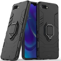 for oppo k1 case cover silicone tpu and hard pc ultra luxury armor metal ring holder case for oppo k1
