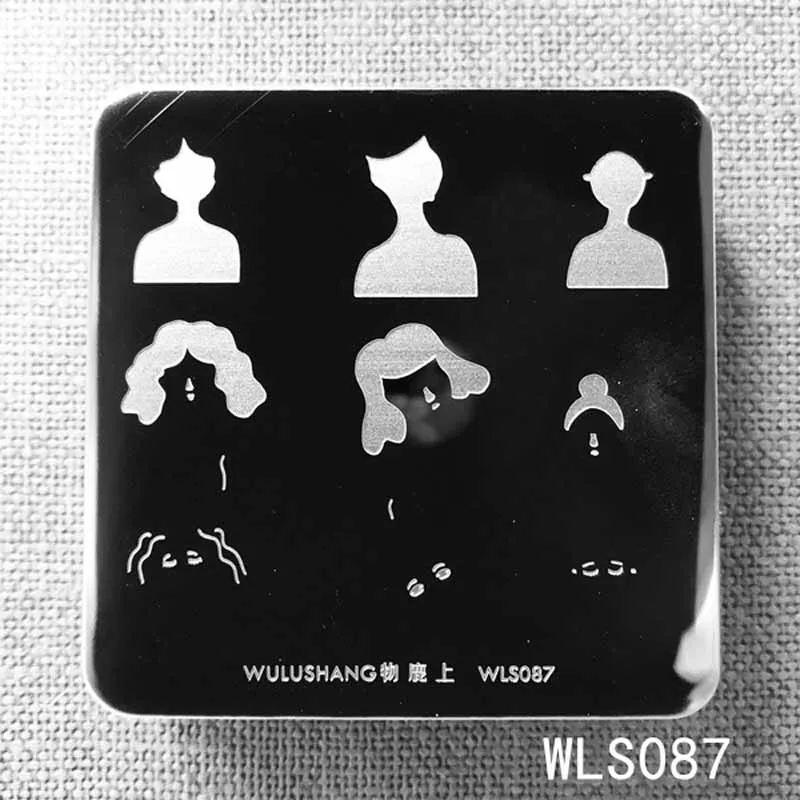 WLS87 Новые пластины для штамповки ногтей WULUSHANG квадратные пластины для ногтей из нержавеющей стали 6*6 см изображения для дизайна ногтей Konad штампы маникюрные для красоты - Цвет: WLS87