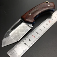 new style a sharp damascus knife folding knife the rosewood handle exquisite gift outdoor survival tools