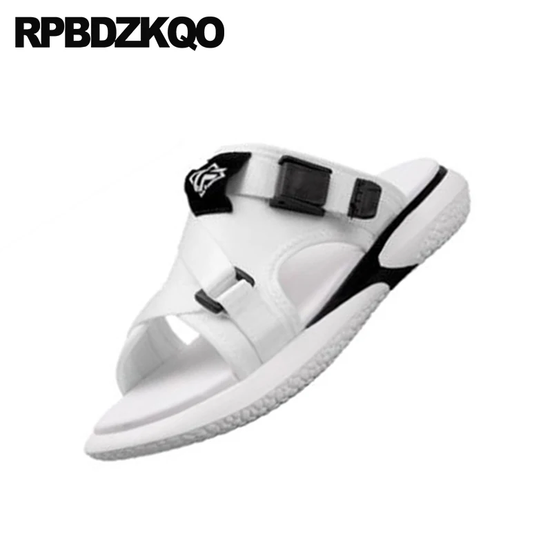 белый мода домашние тапочки слайды плоские воздухопроницаемый пляж красный