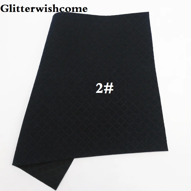 2 Glitterwishcome 21X29 см A4 размер винил для бантов тиснение пледы замша кожа Fabirc искусственная кожа листы для бантов, GM163A - Цвет: 2