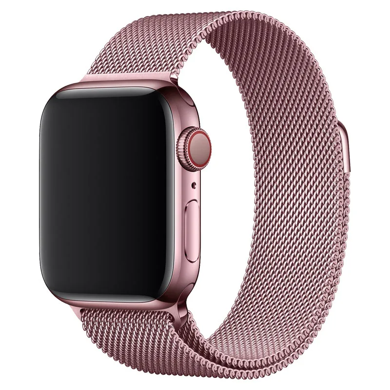 Розовое золото, Миланский металлический ремешок 44, 40 мм, для I watch Series 5, 4 ремешка, Apple Watch Series 3, ремешок для часов из нержавеющей стали 38, 42 мм - Цвет ремешка: Rose Gold