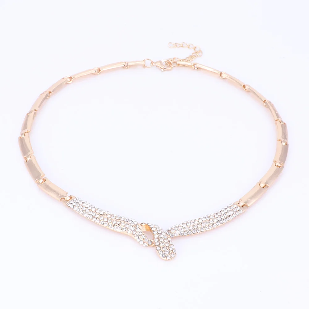 Комплект из колье и серёг с кристаллами|Ювелирные наборы| |