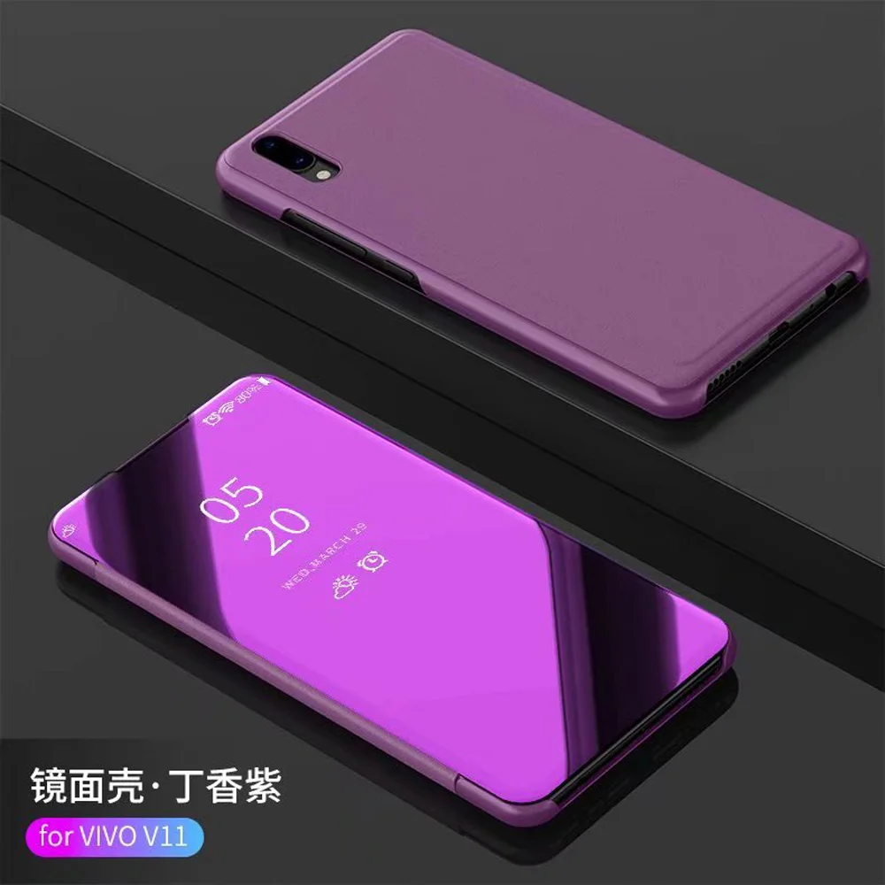purple Зеркальный флип-чехол для OPPO Realme 5Pro 3Pro Рено F11 Pro R11s плюс R9s R17 Pro F7 F9 A83 A9 A7 A5s A5Xs K1 FindX Renoz C2 Fundas - Цвет: purple