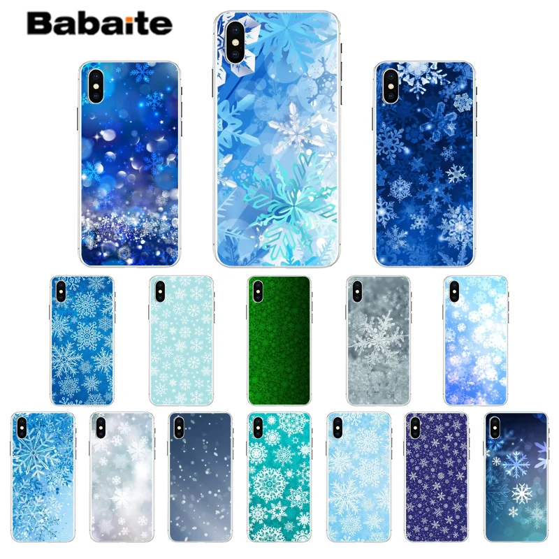 Babaite Снежинка Новинка Fundas чехол для телефона iPhone X XS MAX 6 6s 7 7plus 8 8Plus 5 5S SE XR |