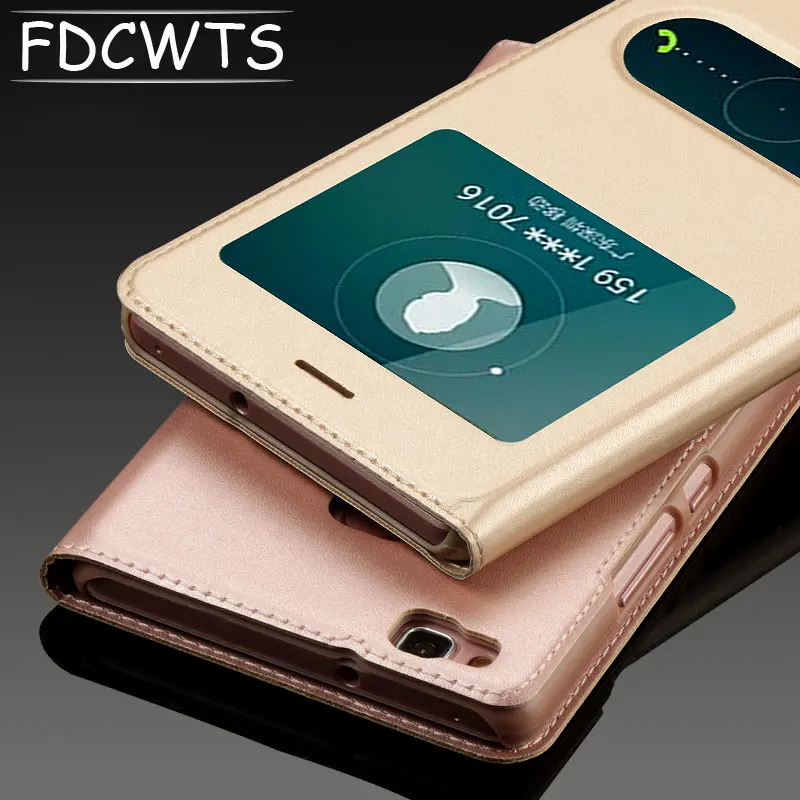FDCWTS чехол для huawei P9 Lite с окошком флип кейс из ПУ Кожаный Капа G9 Lite/P9 coque|flip cover|leather