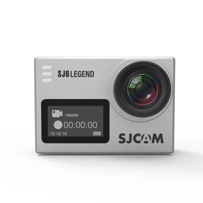 silver SJCAM SJ6 Legend 4K 24FPS Удаленная Экшн-камера 30 м водонепроницаемая Спортивная DV 2,0 с сенсорным экраном шлем Camcoder с аксессуарами - Цвет: silver