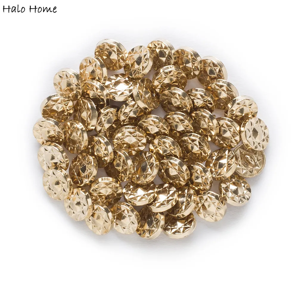 10 шт. шестигранник металлические стойки пуговицами обтянутыми тканью одежды