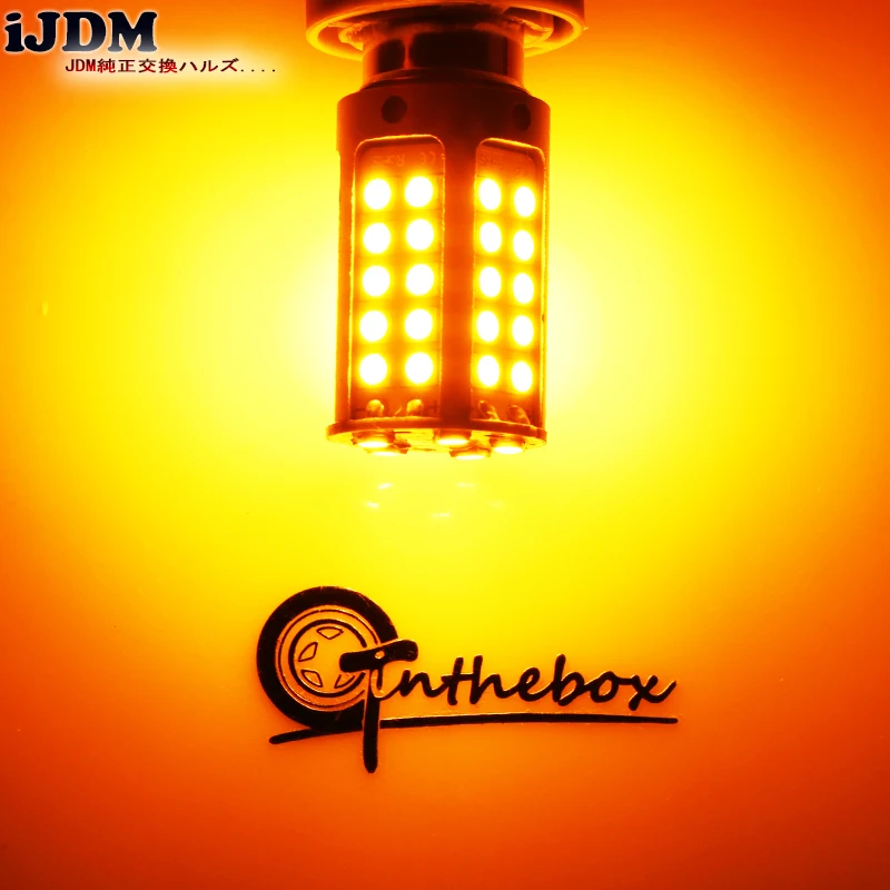 

iJDM Canbus Error Free 7440 LED No Hyper Flash W21W T20 LED 55SMD-3030 For 2015-up Cadillac Escalade Front Turn Signal Bulbs,12V