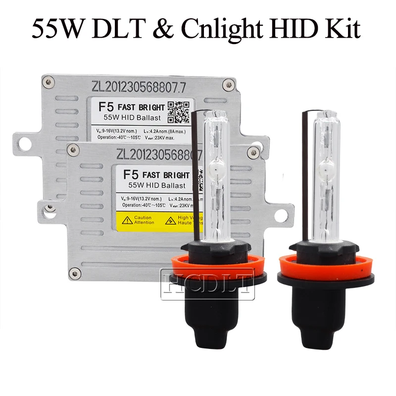 HCDLT AC 55 Вт Xenon H7 Cnlight H1 H3 H11 HB3 HB4 D2H комплект для преобразования HID DLT F5 Быстрый яркий