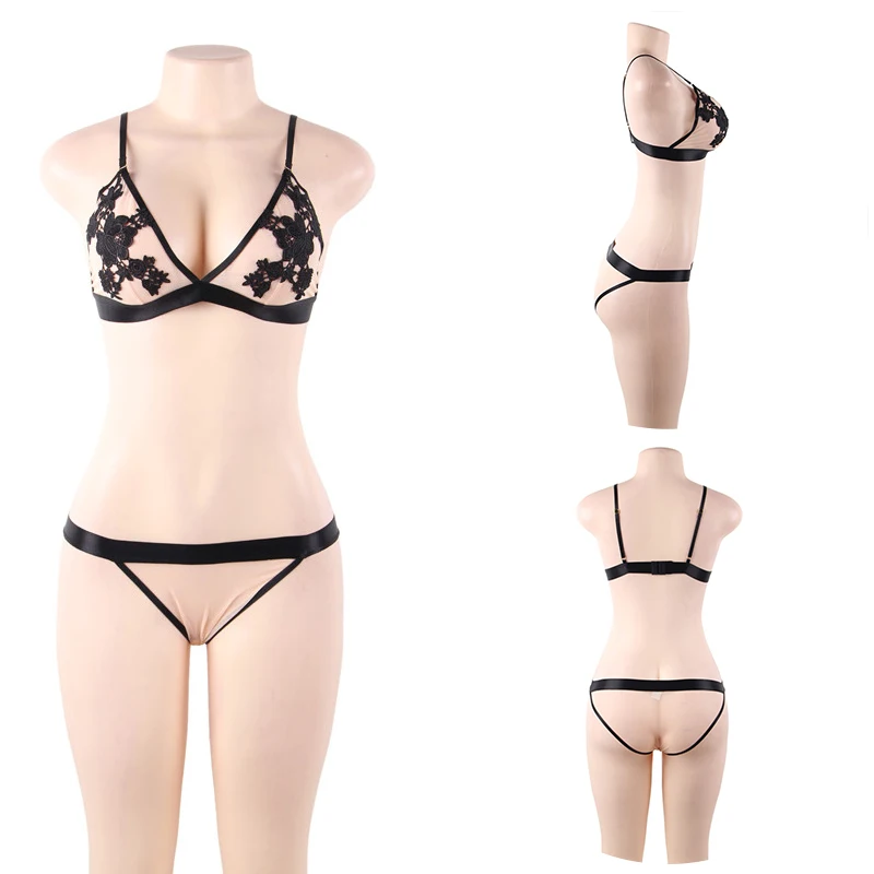 Comeonlover Ensemble нижнее белье Soutien Gorge Et Culotte с вышивкой комплекты нижнего белья большого размера Прозрачный Женский комплект нижнего белья RI80685