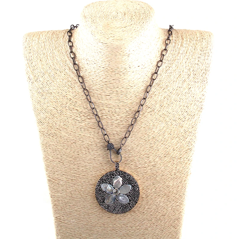 Женское этническое ожерелье богемное ювелирное изделие длинная цепочка из микро