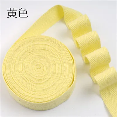 yellow Красочные 10 мм 20 мм шеврон хлопок ленточки для волос Herring Bonebinding Лента кружевная отделка для упаковочные аксессуары DIY 5 метров - Цвет: yellow