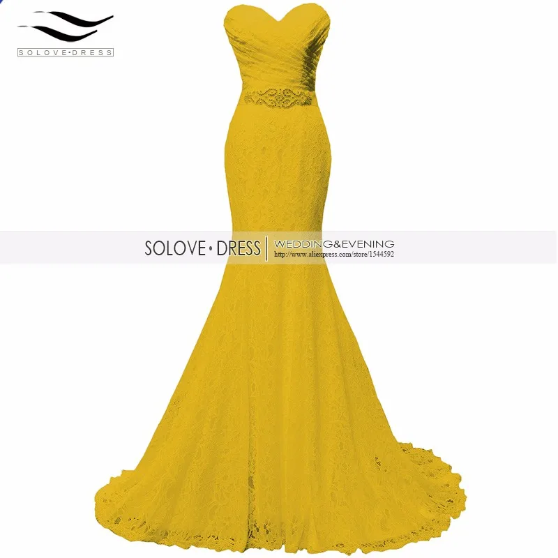 Solovedress, элегантное вышитое бисером милое кружевное платье цвета шампанского для выпускного вечера,, вечернее платье русалки с поясом, vestido de festa longo W01