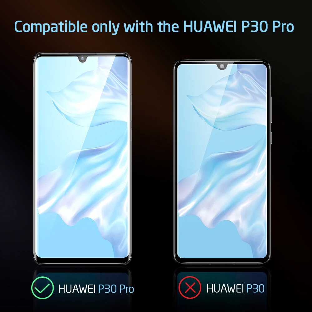 2 шт./лот ESR Защита экрана для huawei P30 P30 Pro закаленное стекло 3X более сильное 9H 3D изогнутое полное покрытие защитная пленка, стекло
