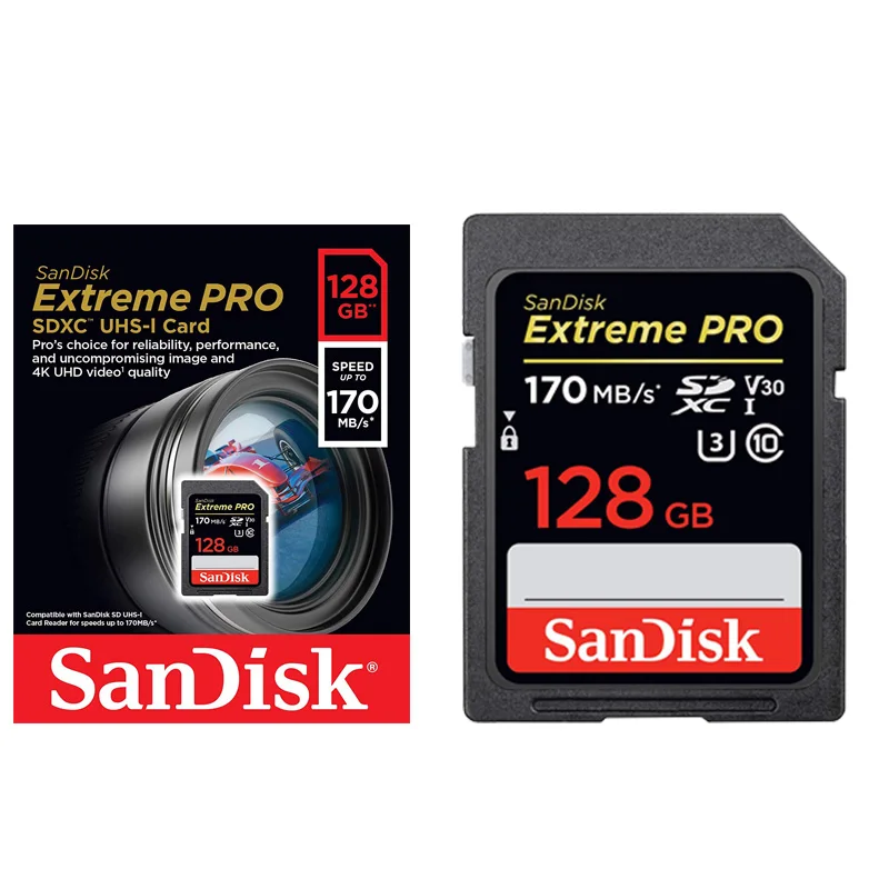 Sandisk флешка карт micro sd карты SDHC/SDXC 128 гб Class10 памяти 170 МБ/с. картао де Memoria для
