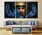 Модульная Картина на холсте для домашнего декора, 3 шт., игровая картина StarCraft, плакат на стену для домашнего искусства, Картина на холсте, оптовая продажа