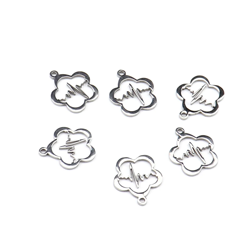 Semitree 5 шт. подвески из нержавеющей стали с изображением сливы DIY ожерелье браслет