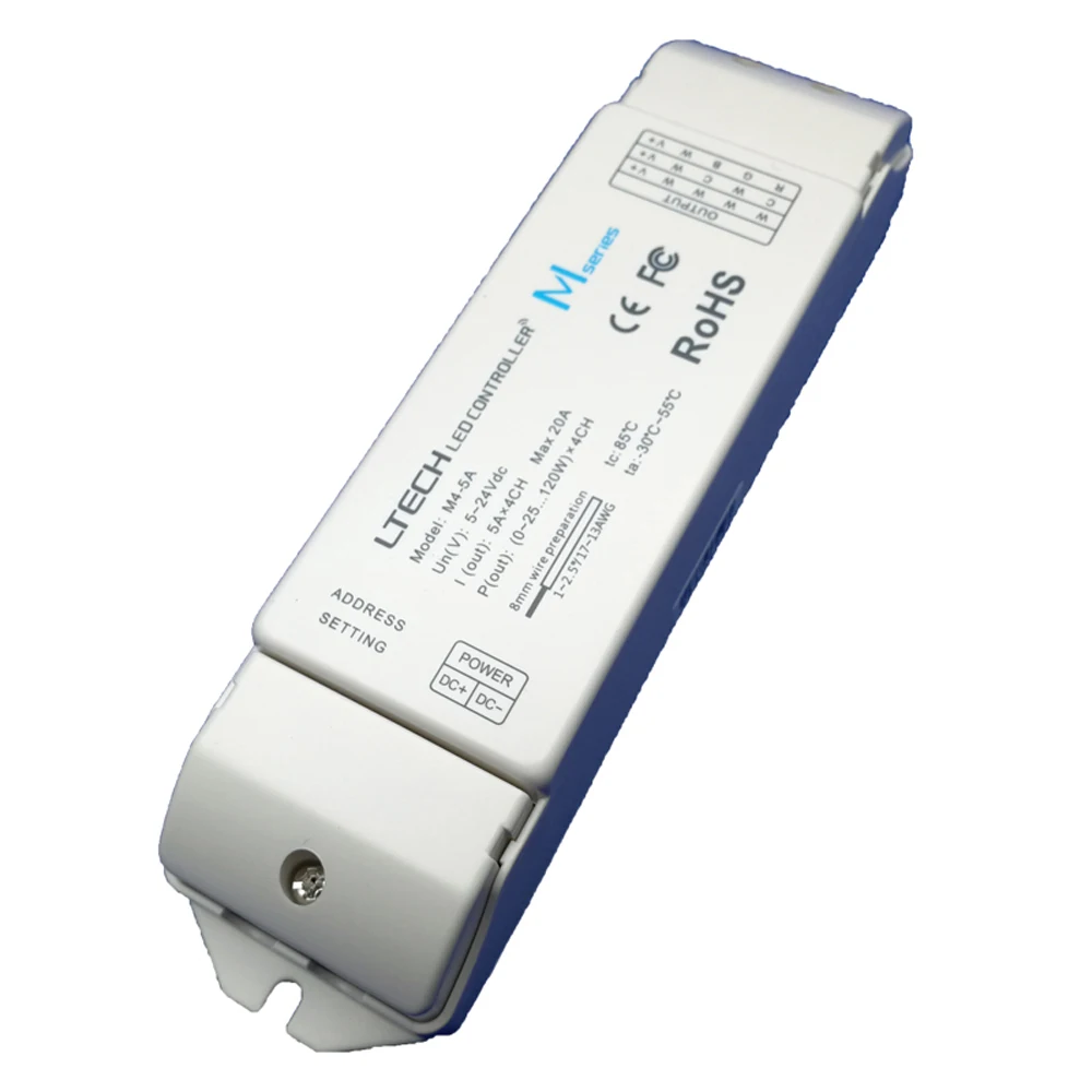 M4 5A DC12 24V * 4CH 20A выход приемник Led 5050 3528 светодиодные ленты свет Dimer