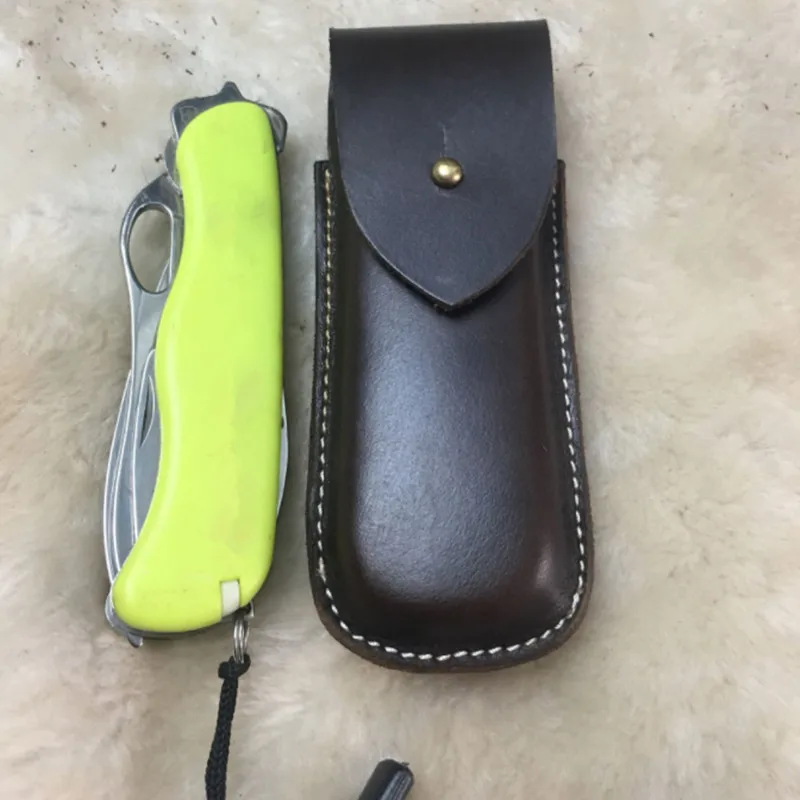 Немецкий и швейцарский чехол для ножей 100% из воловьей кожи с зажимом складные