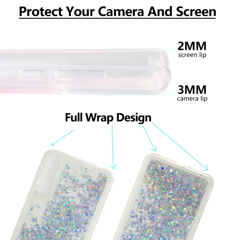 Чехол Funda для Huawei P20 Pro Plus чехол с динамической жидкостью и зыбучим песком CLT L29 L09