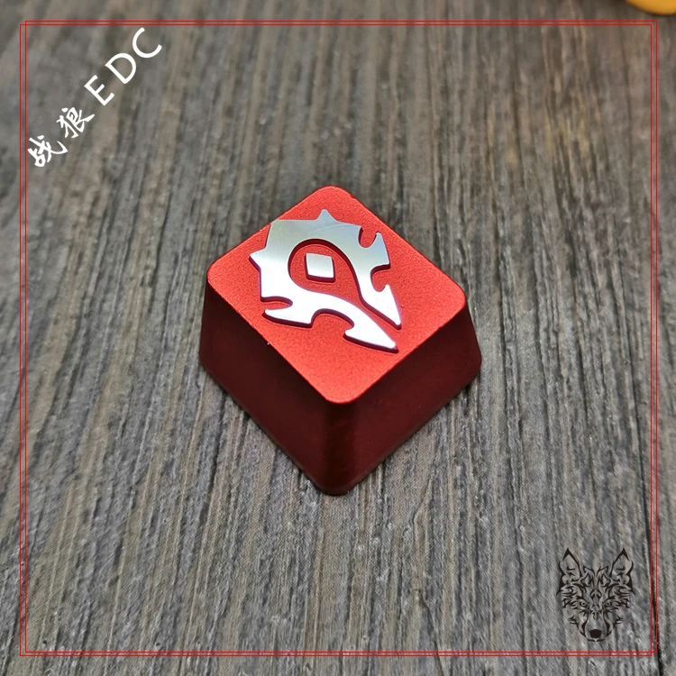 1pc Mechanical Keyboard Keycap Aluminium Alloy Key R4 Area ESC Game Personality Cap Three-dimensional Relief For WOW Alliance