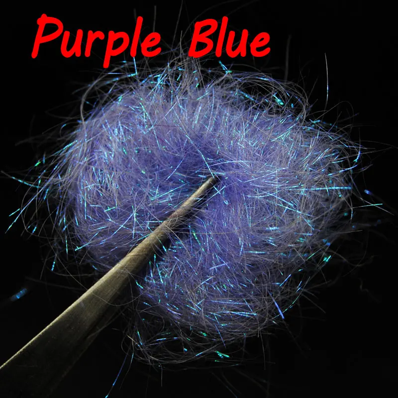 purple blue color Скад креветки Связывание материал мух Связывание ультра тонкий лед Dub волокно для Нимфа жемчуг оливковый черный оранжевый Кадис зеленый цвет - Цвет: purple blue color