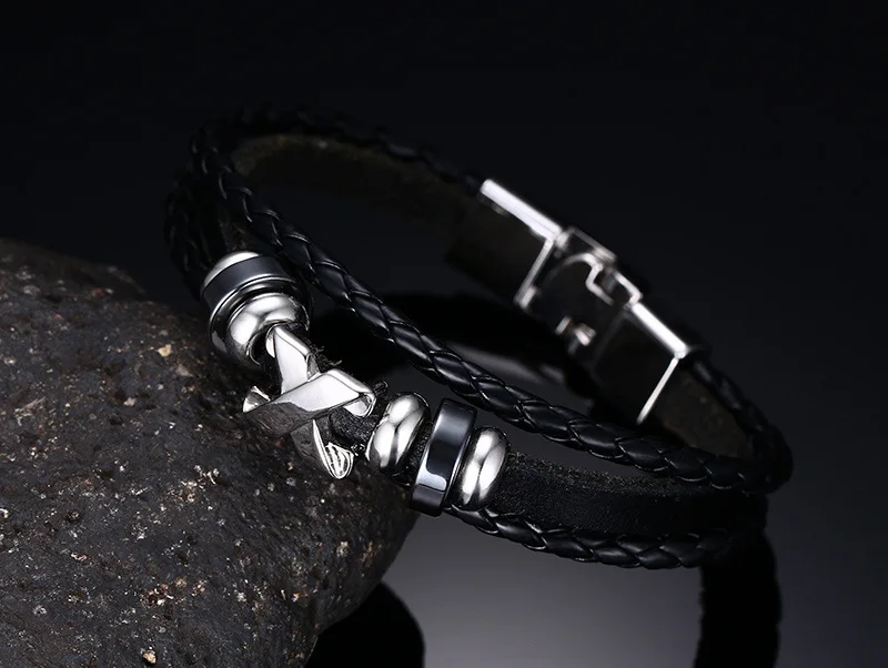 Винтажный кожаный браслет из натуральной ПУ бижутерия унисекс для девушек и