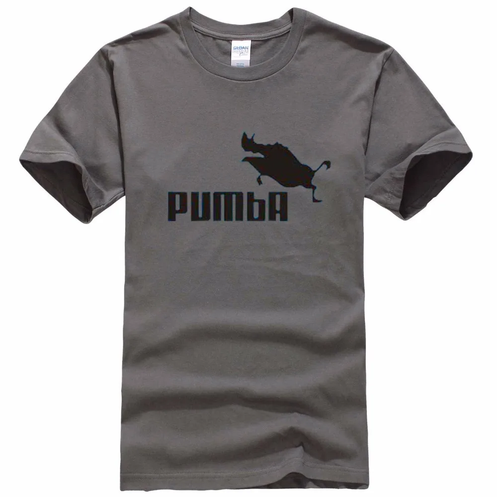Забавные милые футболки homme Pumba, мужские хлопковые топы с короткими рукавами, крутая футболка, милый кавайный летний Трикотажный костюм, футболка