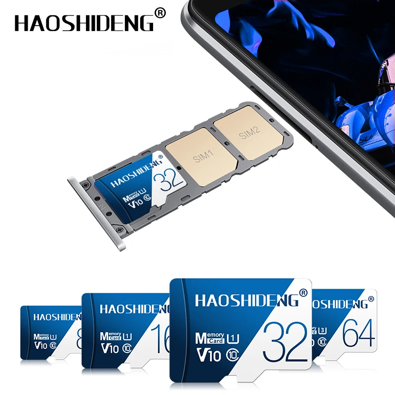 Реальная емкость карты памяти Micro SD 8 ГБ/16 ГБ/32 ГБ/64 Гб/128 Гб класс 10 Memori карта для