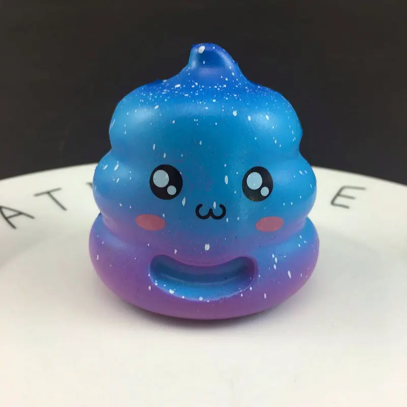 Мини Радужный Poo Emoji Face Squishy Slow Rising милый торт хлеб мягкий Squeeze Kawaii забавные хитрые