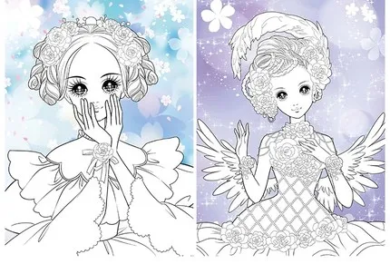 8 шт./компл. книга с граффити принцессы из мультфильма идеальная картина цветной